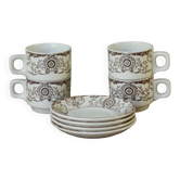 Coffee cup and saucer set