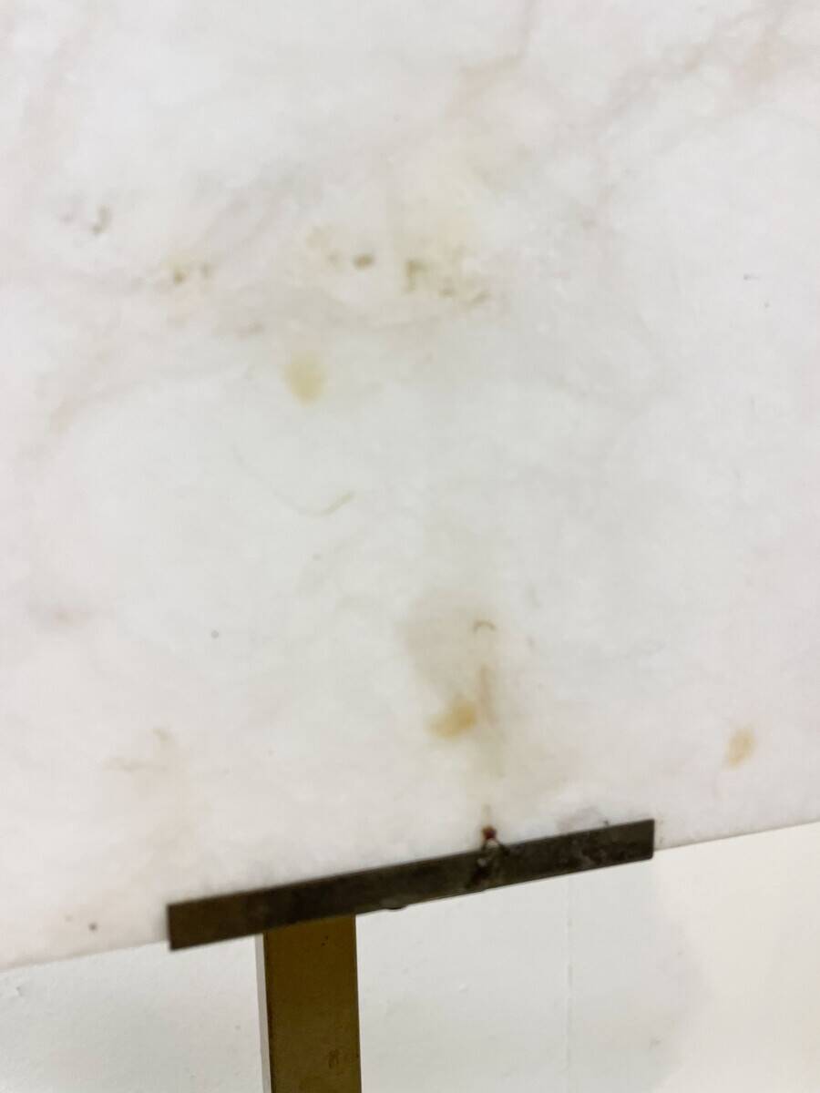 Mid-century modern table lamp marble and brass