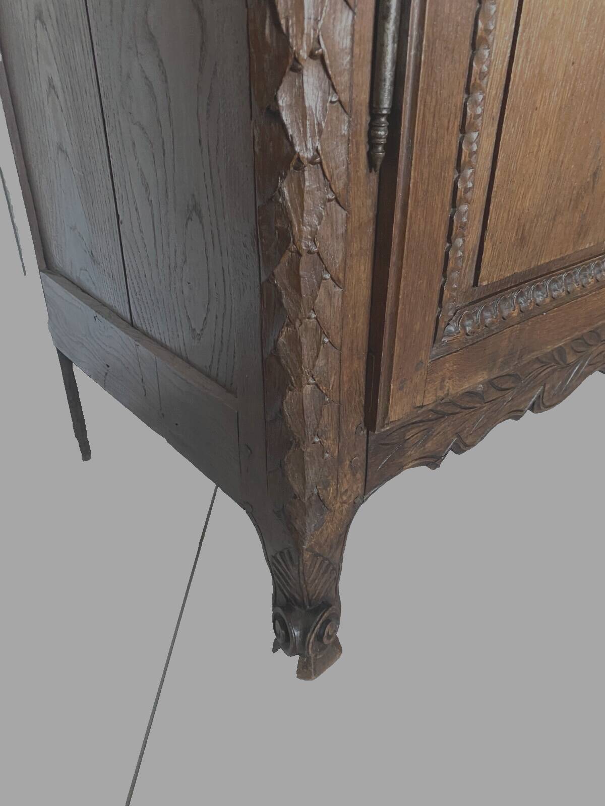 18th century carved oak bridal wardrobe