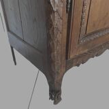 18th century carved oak bridal wardrobe