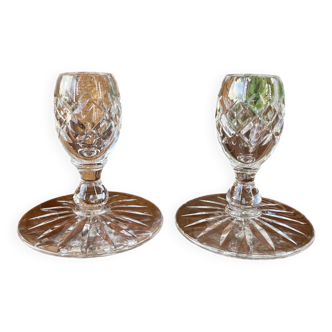 Crystal candlestick duo