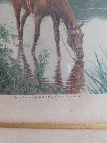 Photoengravure woman on horseback