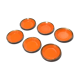 Set of six enameled copper plates, germany, 1960s