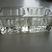 Salt and pepper in glass