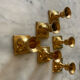 Series of 6 vintage brass candle holders
