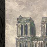 Pierre PERESS (1919-1990) Notre-Dame de Paris, Oil on canvas 1980's