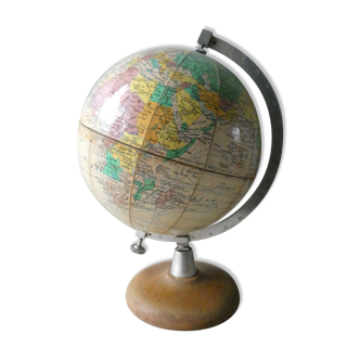 World map globe land Girard and Baker of the 1950s