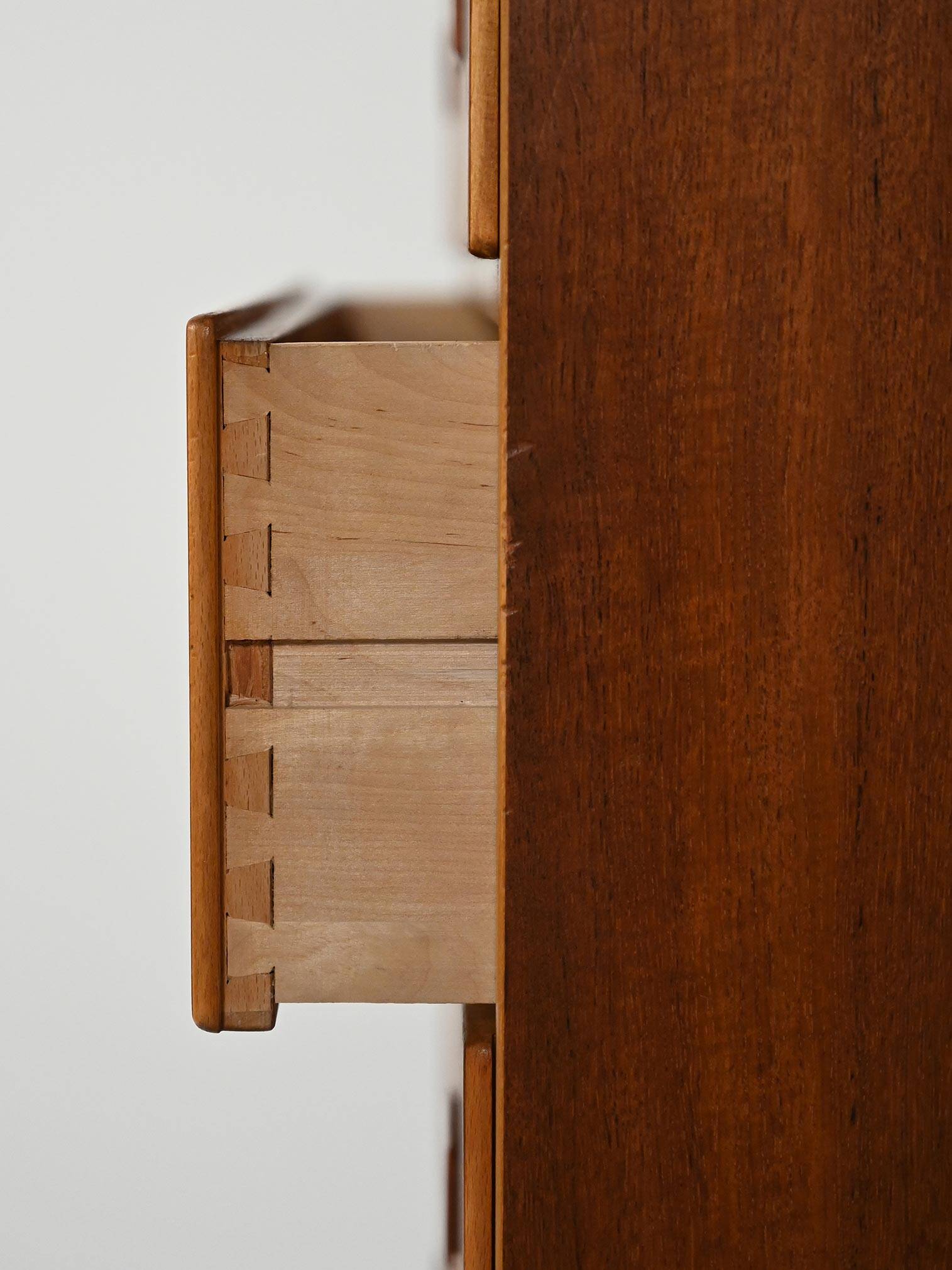 Swedish teak tallboy by Treman