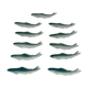 11 porcelain fish knife holders