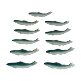 11 porcelain fish knife holders