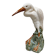 Vintage Italian ceramic crane bird XL Majolica