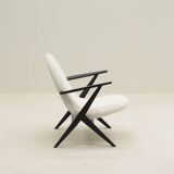 Mid-century vintage design bouclé armchair, 1960s Netherlands.