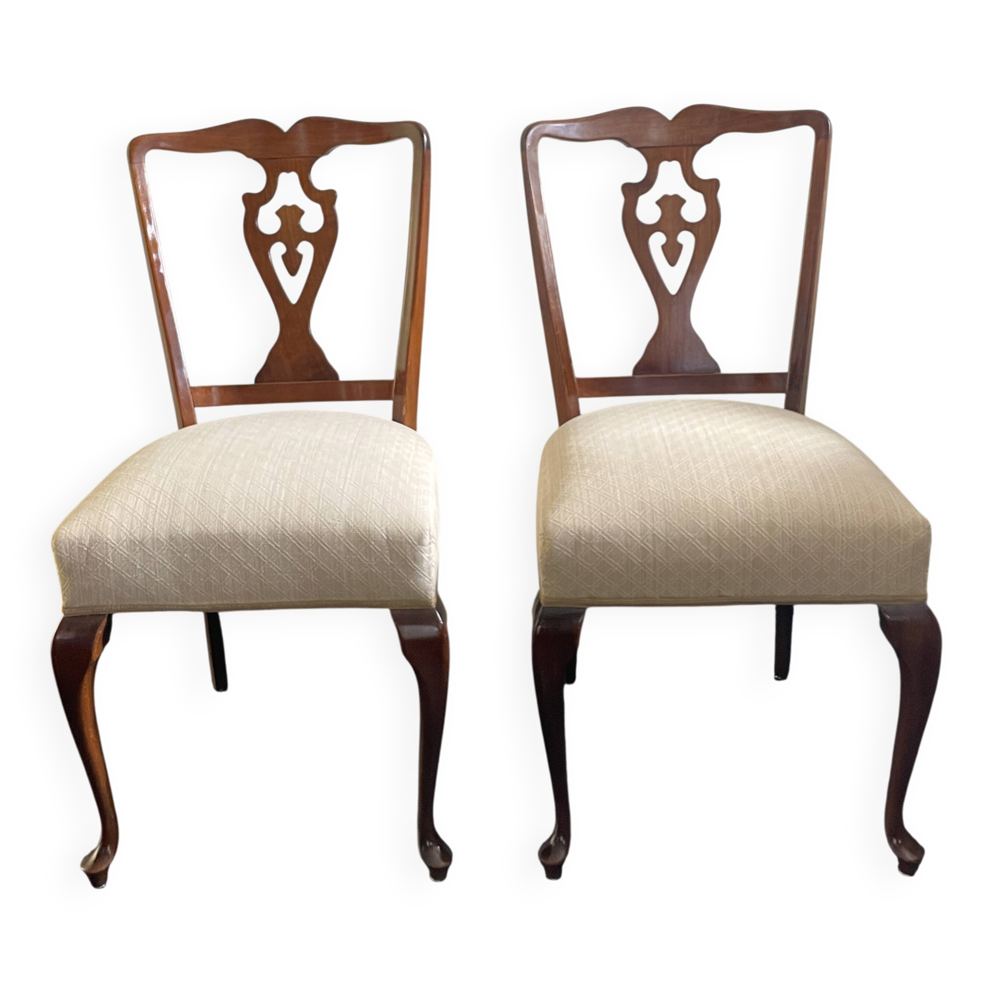 2 Chippendale chairs