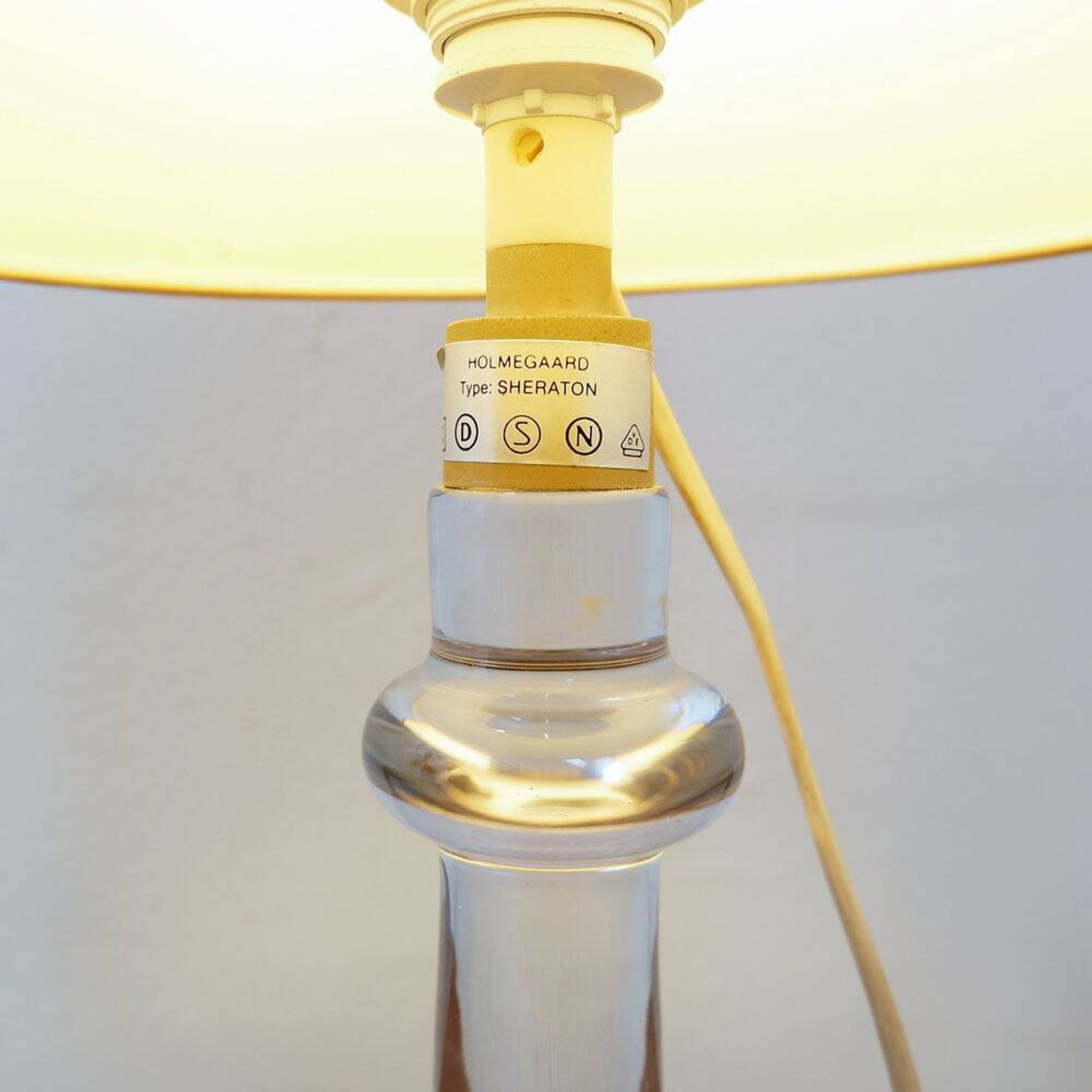 Sheraton glass table lamp, by Michael Bang for Holmegaard - 1970s