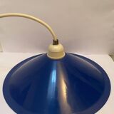 Blue metal pendant light from the 70s/80s vintage