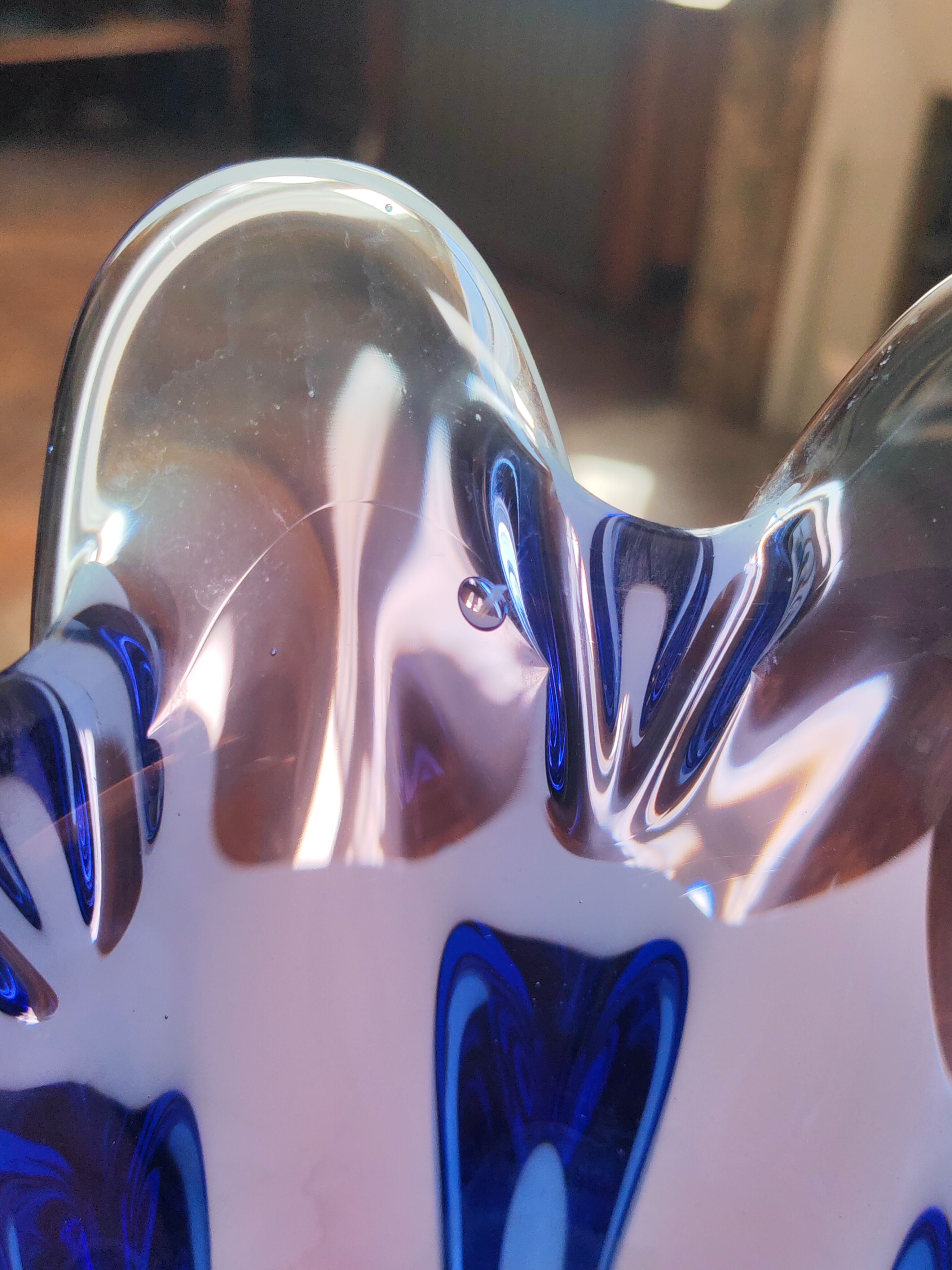 Electric blue Murano vase