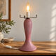 Vintage lamp in speckled pink blown glass