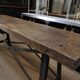 Console industrielle métal et bois 1920