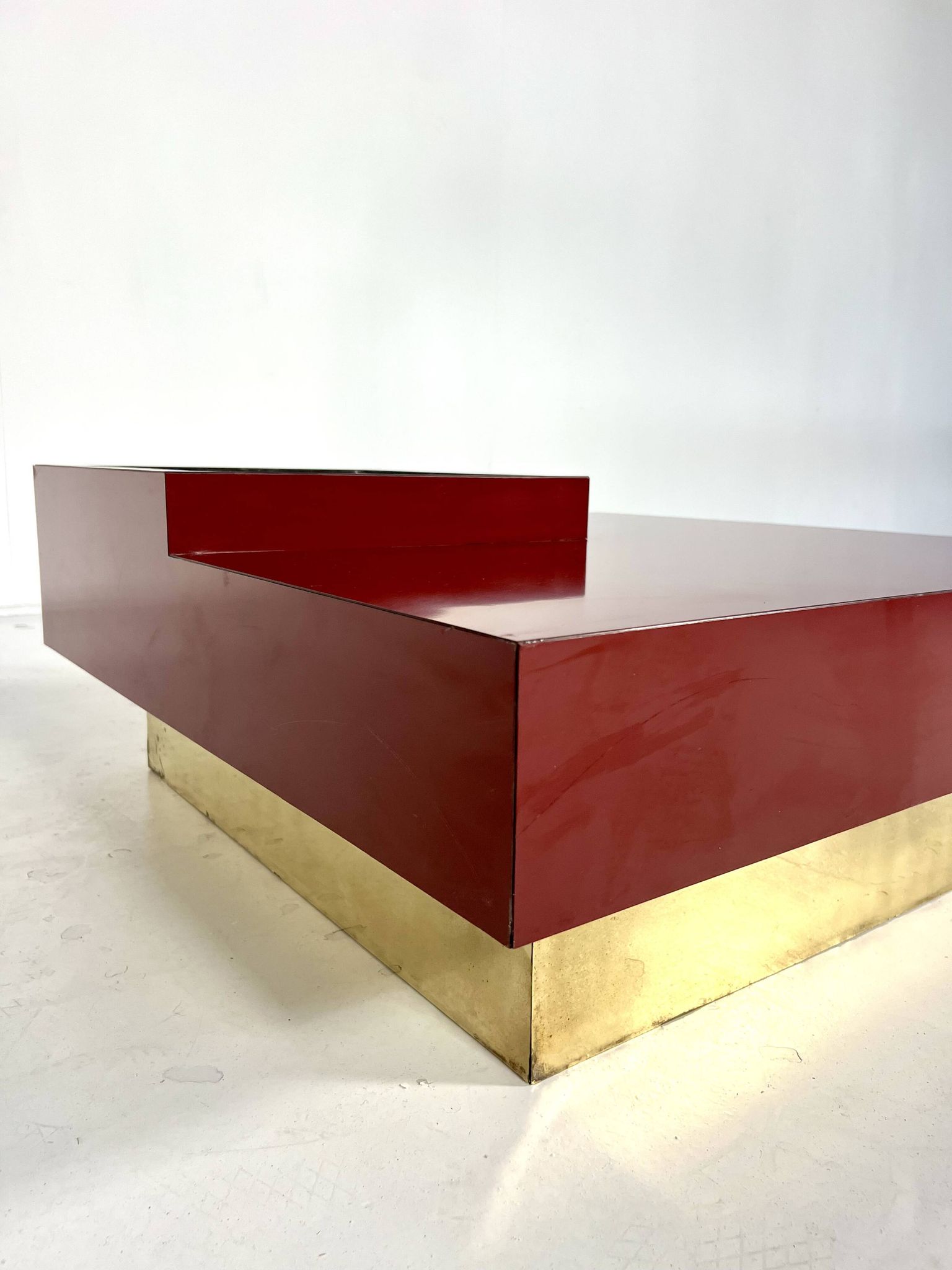 Table basse carrée, Design italien, années 80