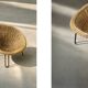 Vintage Mid-Century Italian Modern Boho Rattan Spherical Bowl Chair, 1950s