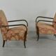 Set of 2 Swedish sculptural armchairs from the 1950s