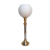Opaline brass lamp