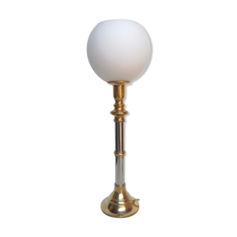 Opaline brass lamp