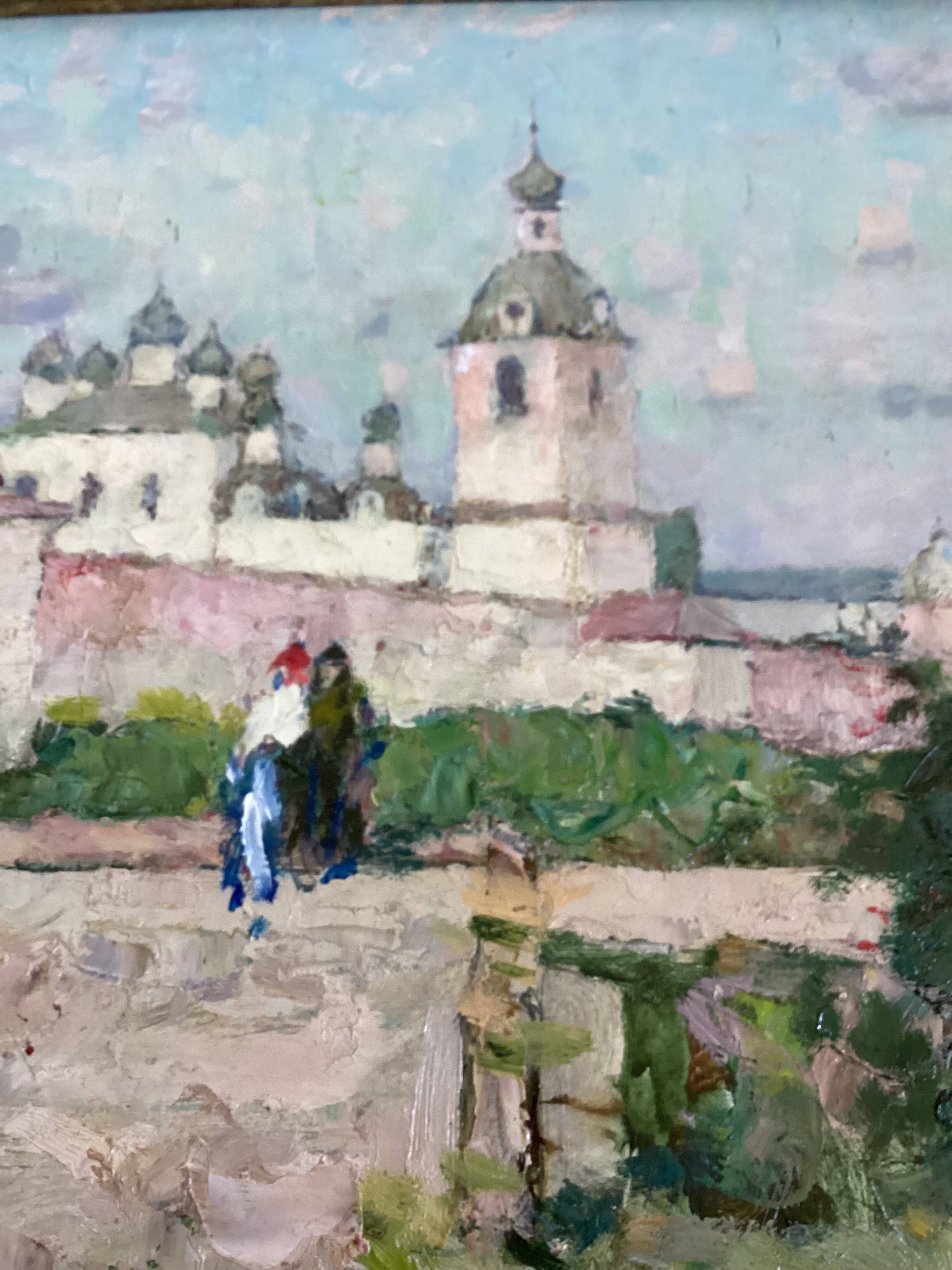 Oil painting on cardboard, dimensions: height -42 cm - width -69 cm -