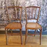 Pair of 1900 cane chairs