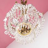 Antique French bronze chandelier with tassels circa 1900