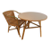 Ensemble table + chaise enfant en rotin.