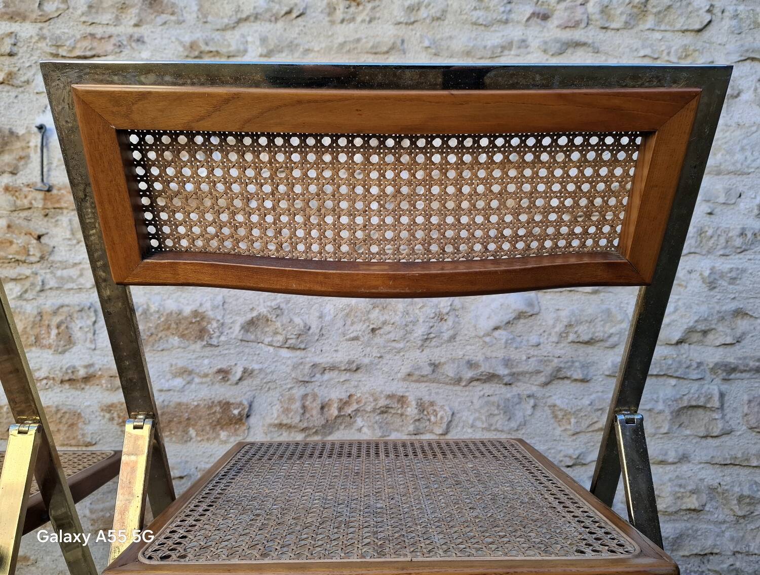 Italian cane folding chairs