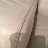 Natuzzi design sofa in cream leather