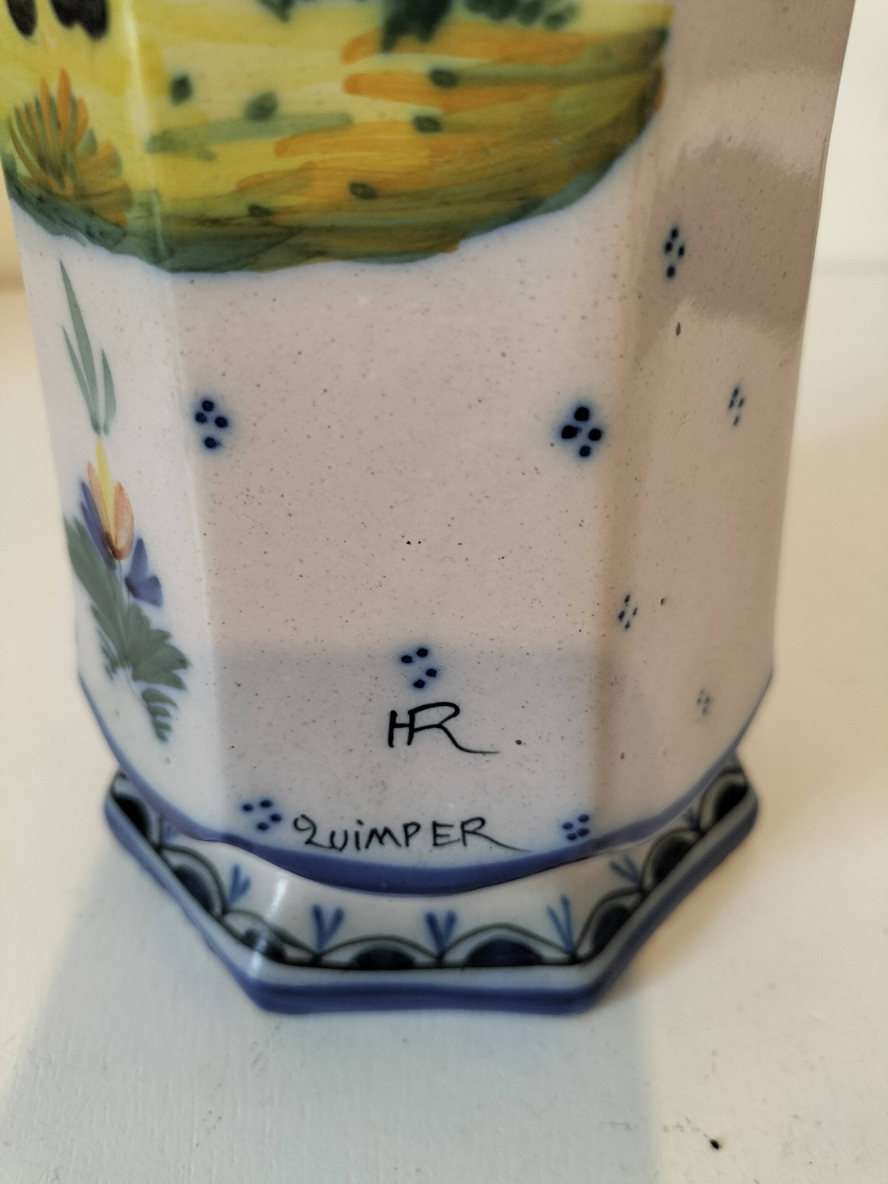Vase Henriot Quimper ancien — début 20ème siècle
