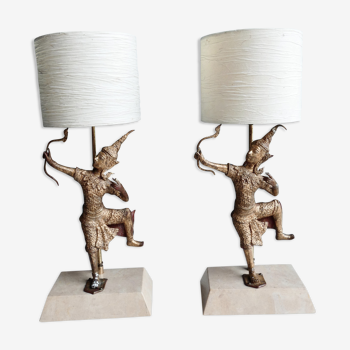 Pair of Rama bedside lamps