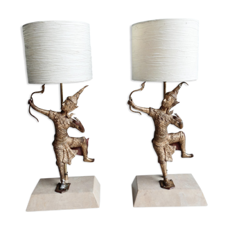 Pair of Rama bedside lamps