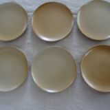 6 flat plates Grès Village CNP France