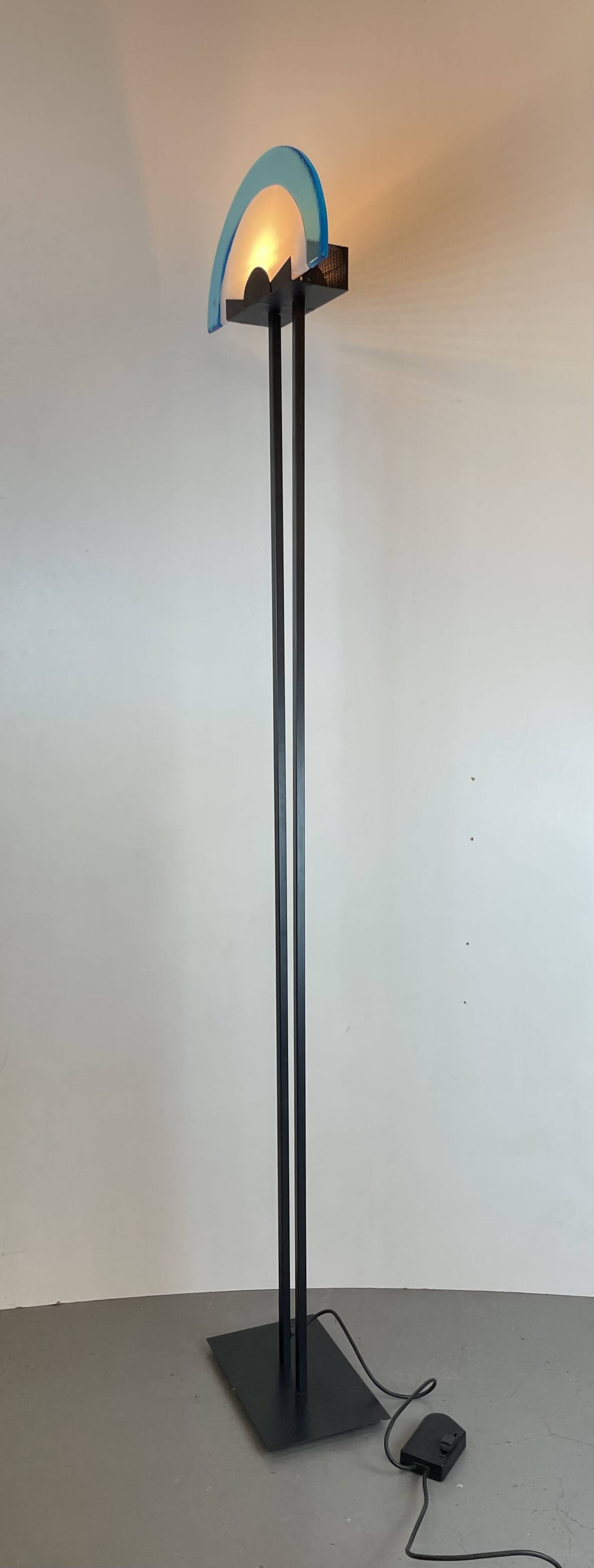 Murano Post-Modern Floor Lamp att. To Mazzega, Italy, 1980s