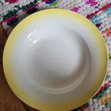 Assiette creuse tie and dye jaune