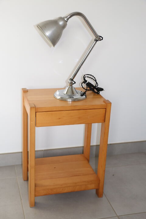 Pair of light beech bedside tables