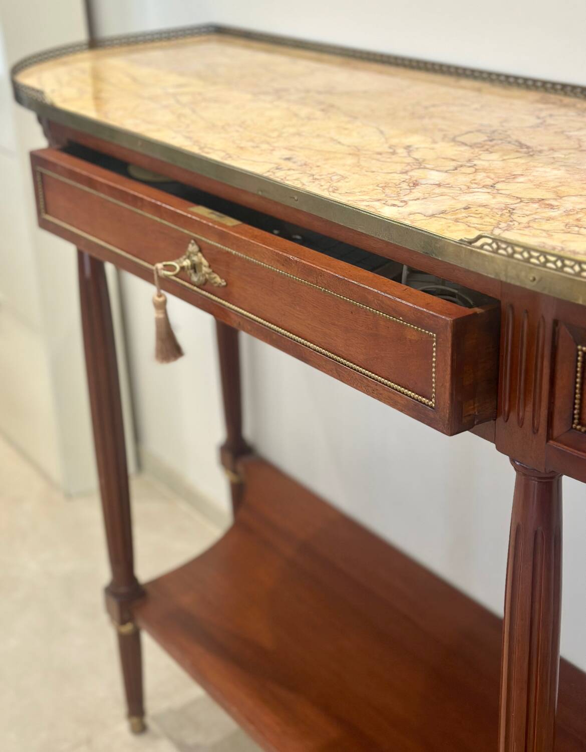 Louis XVI style mahogany console, 19th century