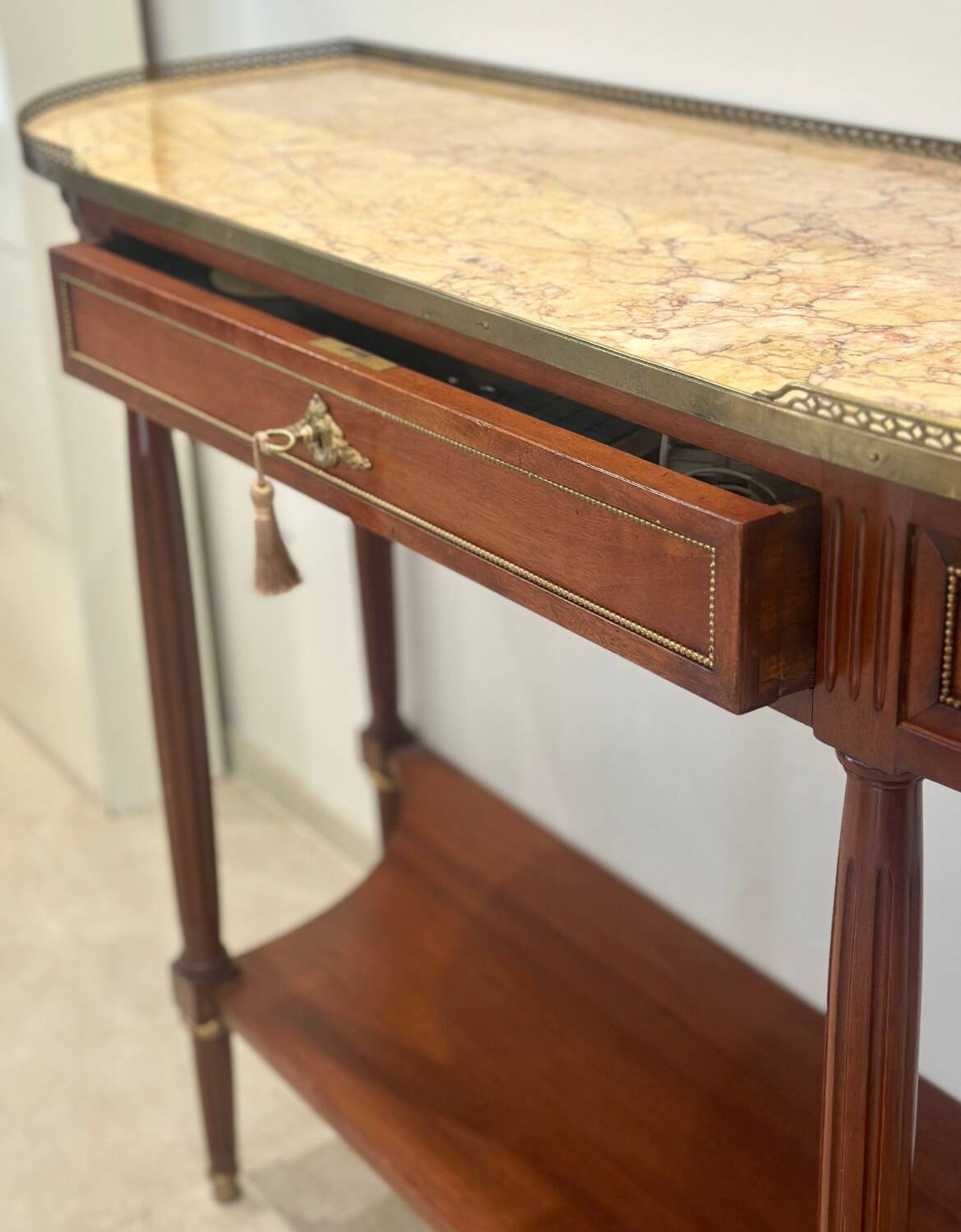 Louis XVI style mahogany console, 19th century