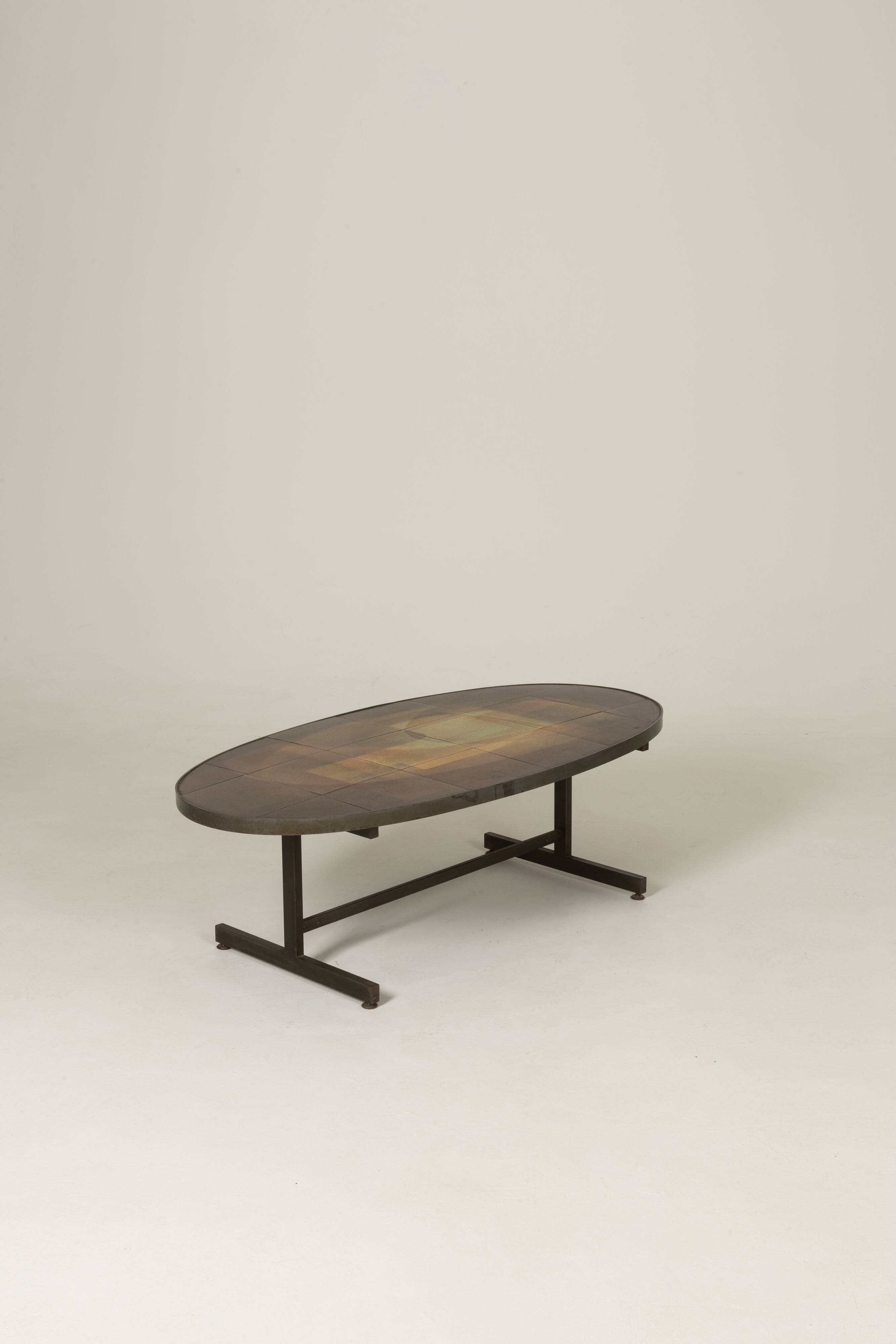 Table basse en céramique Jacques Lignier, 1970