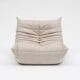 Togo lounge chair in cream fabric by Michel Ducaroy for Ligne Roset