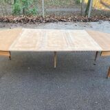 Renovated Louis XVI extendable round table from the 19th century, 260cm.