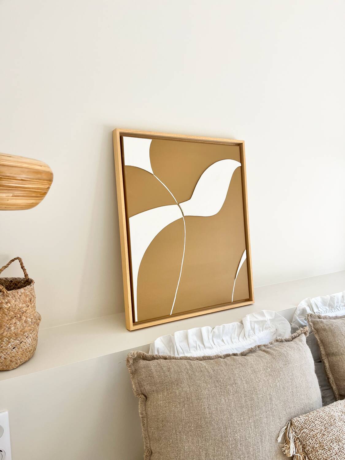 Minimalist camel and beige painting