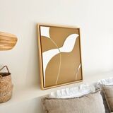 Minimalist camel and beige painting