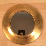 Round mirror strapping brass gilded vintage