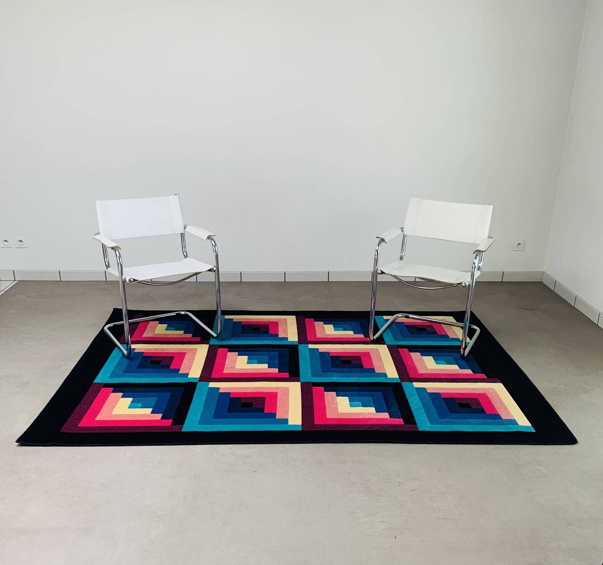 Geometric rug Missoni T&J Vestor model Posada, 1980s