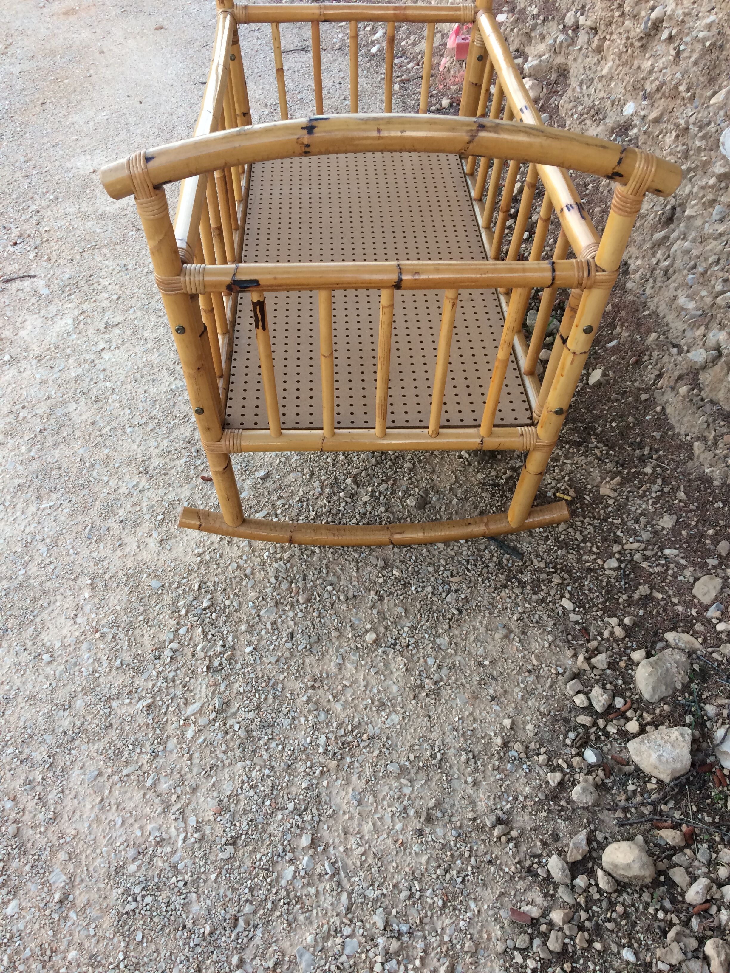 Bamboo rocking vintage bed